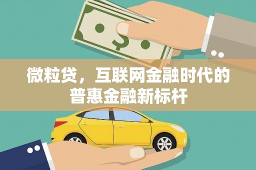 山东微粒贷，互联网金融时代的普惠金融新标杆