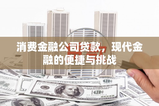 山东消费金融公司贷款，现代金融的便捷与挑战