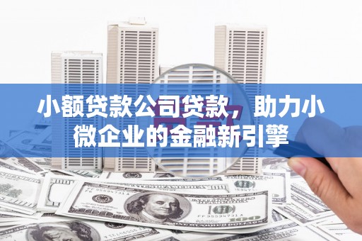 山东小额贷款公司贷款，助力小微企业的金融新引擎