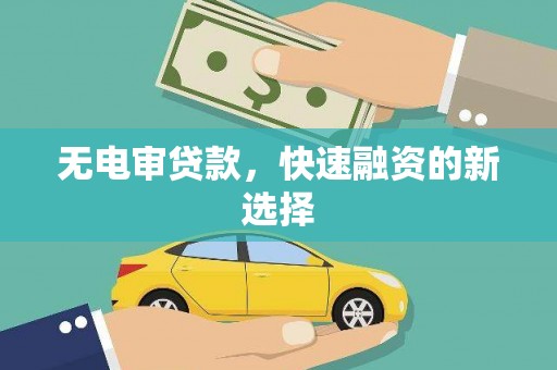 山东无电审贷款，快速融资的新选择