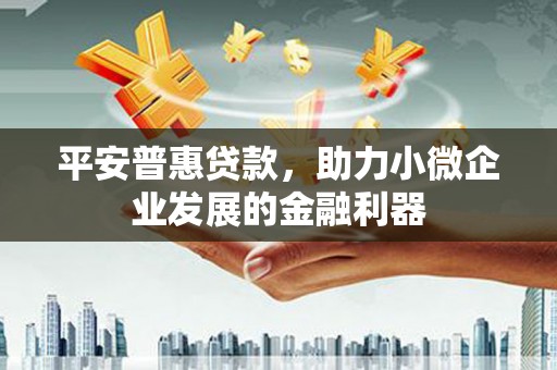 山东平安普惠贷款，助力小微企业发展的金融利器