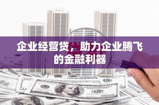 山东企业经营贷，助力企业腾飞的金融利器
