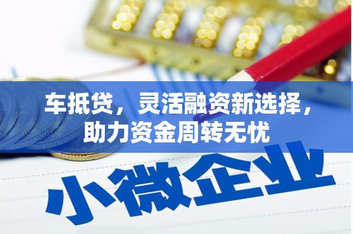 山东车抵贷，灵活融资新选择，助力资金周转无忧