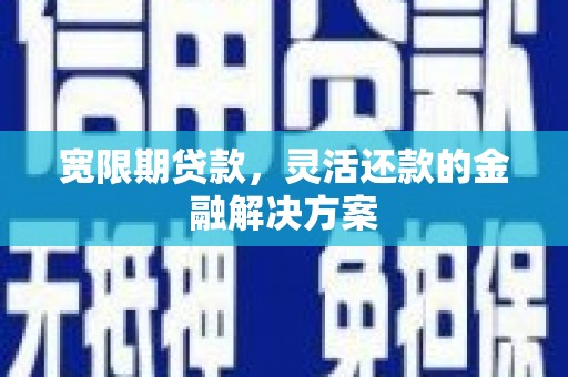 山东宽限期贷款，灵活还款的金融解决方案
