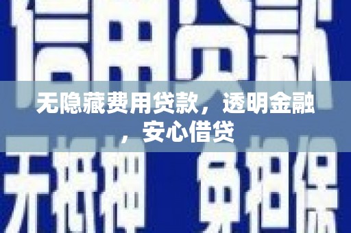 山东无隐藏费用贷款，透明金融，安心借贷
