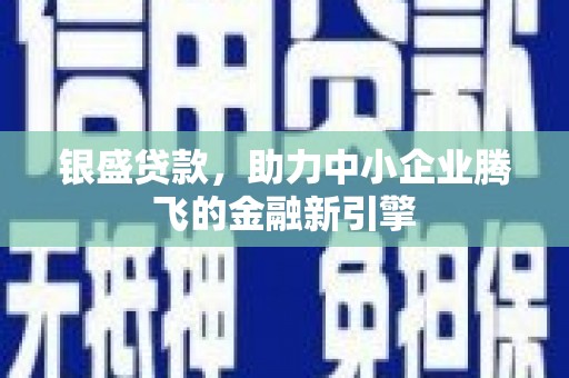 山东银盛贷款，助力中小企业腾飞的金融新引擎
