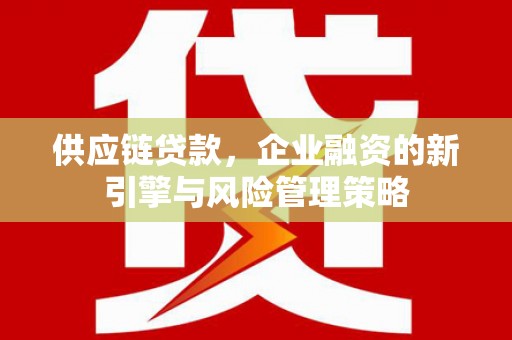 山东供应链贷款，企业融资的新引擎与风险管理策略