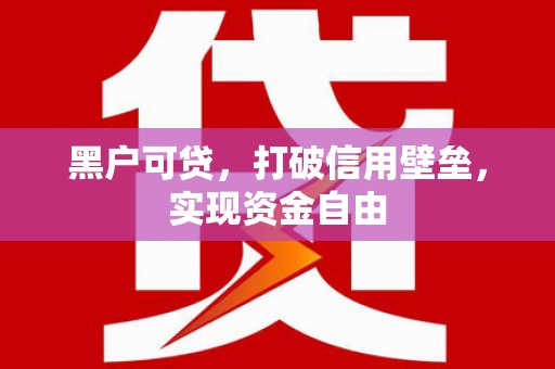 山东黑户可贷，打破信用壁垒，实现资金自由