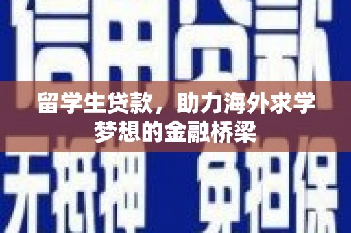 山东留学生贷款，助力海外求学梦想的金融桥梁
