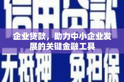 山东企业贷款，助力中小企业发展的关键金融工具