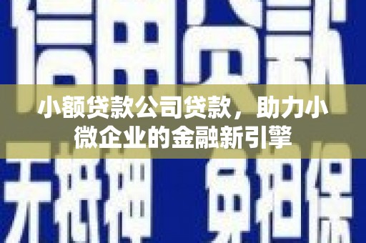 山东小额贷款公司贷款，助力小微企业的金融新引擎