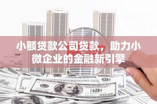 山东小额贷款公司贷款，助力小微企业的金融新引擎